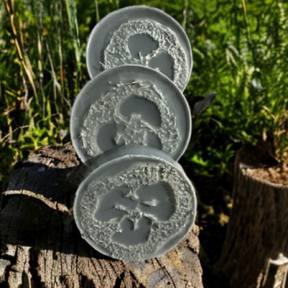 Hand Crafted Loofah Soap Charcoal eucalyptus